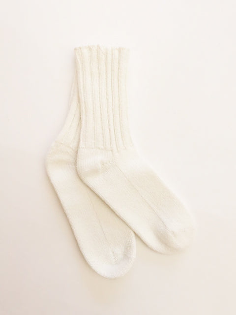 Cotton Silk<br>Ribbed Socks