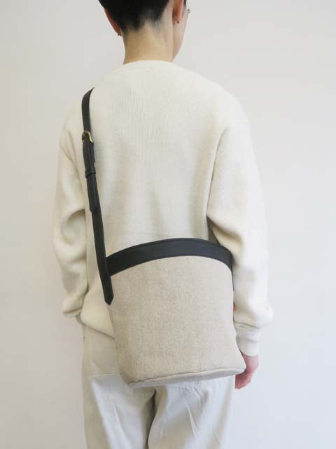 コットンリネン<br>バケツ型ショルダーバッグS