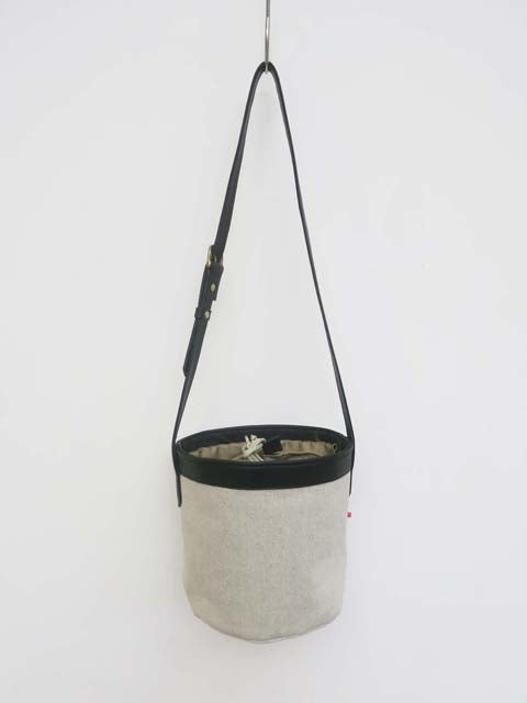 コットンリネン<br>バケツ型ショルダーバッグS