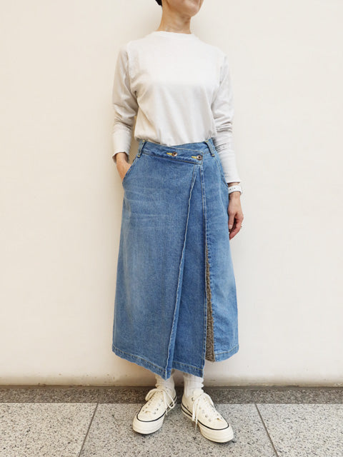 ボアデニムスカート