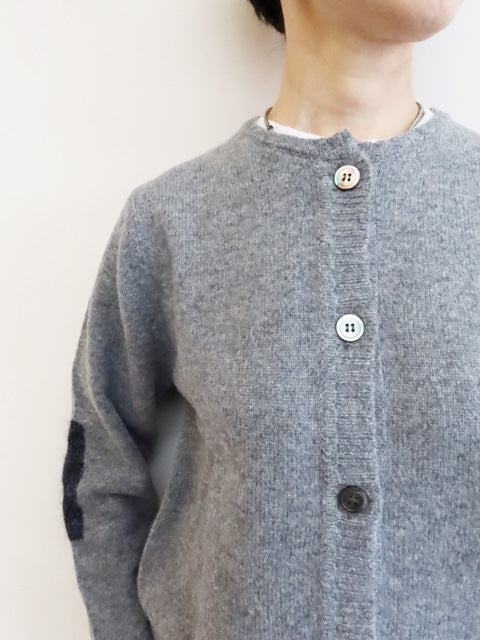 ELBOW PATCH<br>ROUND CARDIGAN