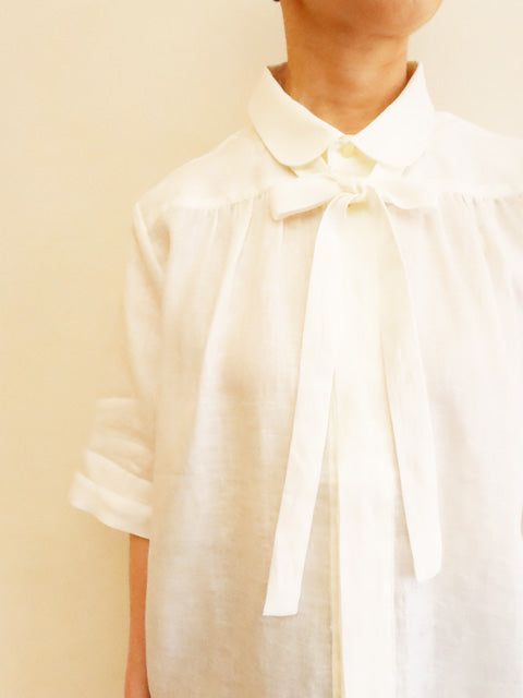 ナチュラルリネン マーガレットブラウス