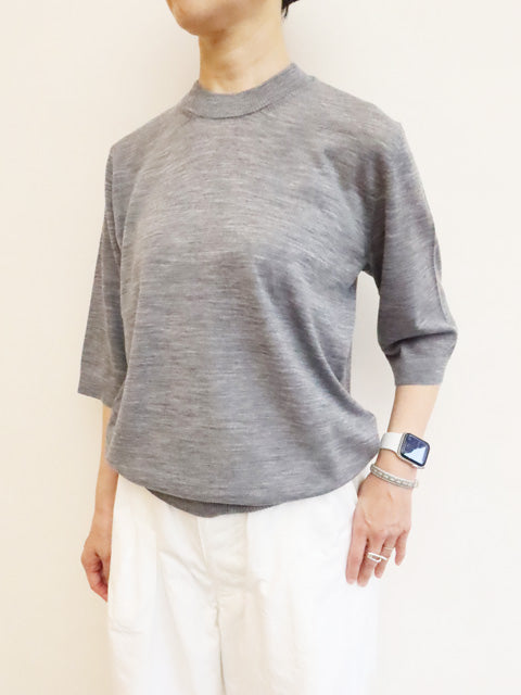 6分袖プルオーバーセーター