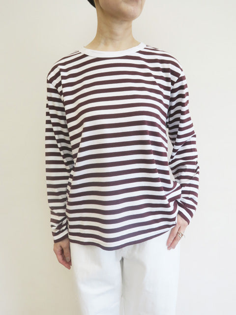 ワイドベーシック<br>ボーダー長袖Tシャツ