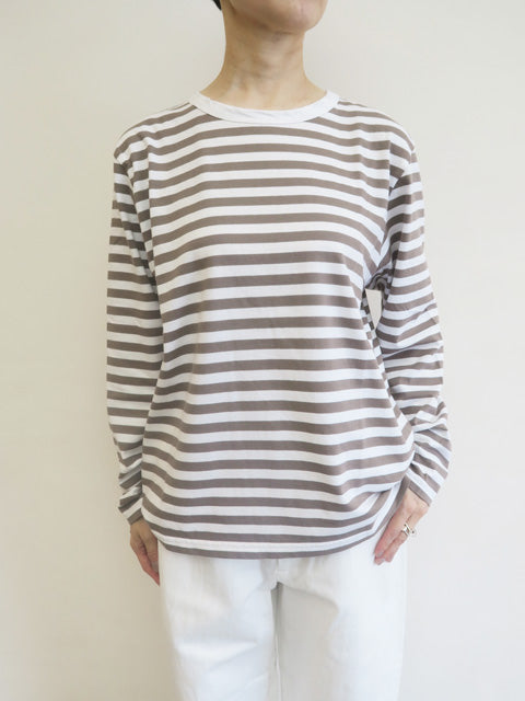 ワイドベーシック<br>ボーダー長袖Tシャツ