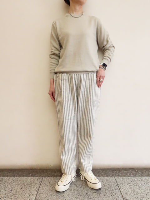インディゴストライプ<br>イージーパンツ