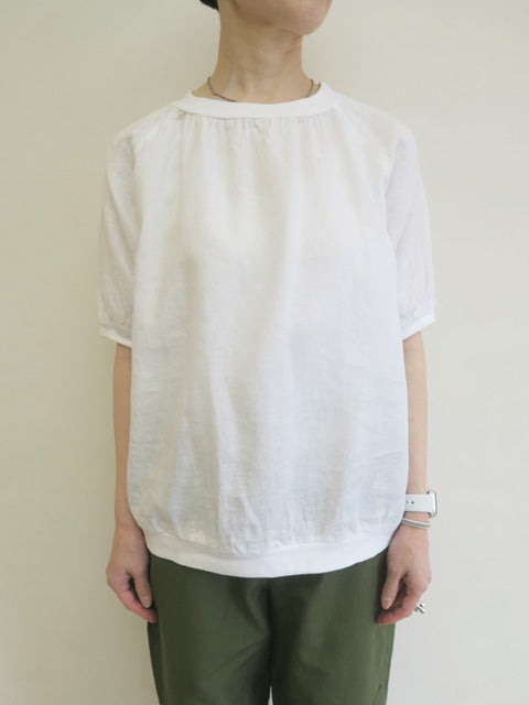 5分袖プルオーバーブラウス