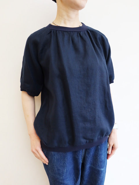 5分袖プルオーバーブラウス