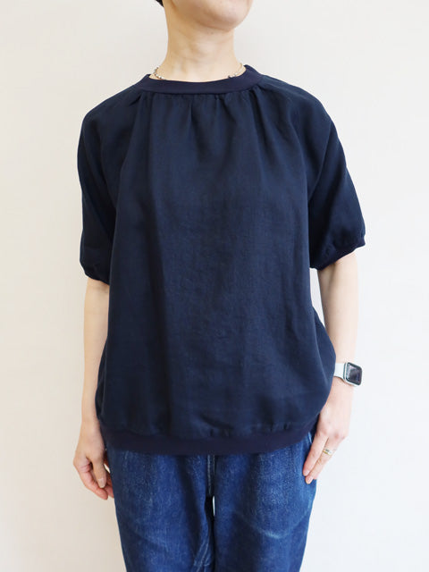 5分袖プルオーバーブラウス