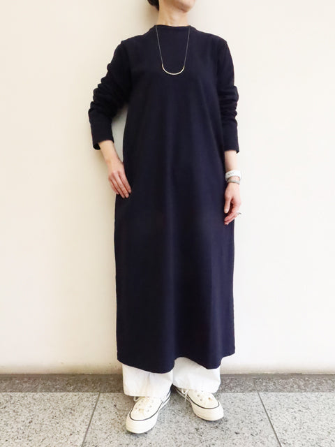 Slub Yarn<br>Long-Sleeve T-shirt Dress