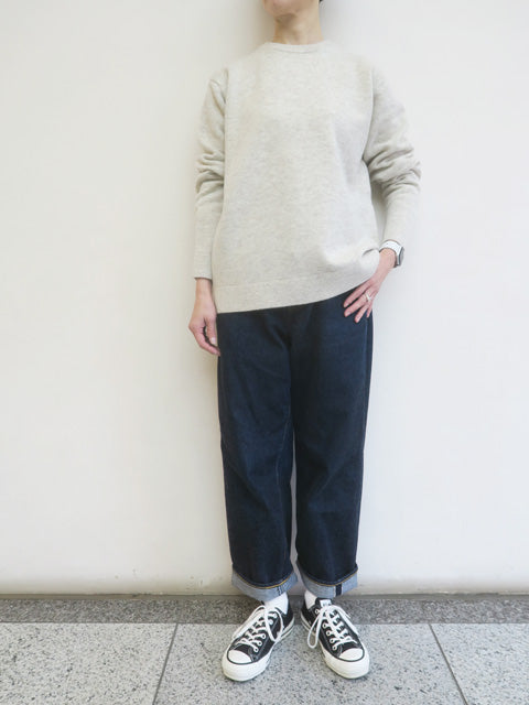ナチュラルウール リブニット<br>クルーネック