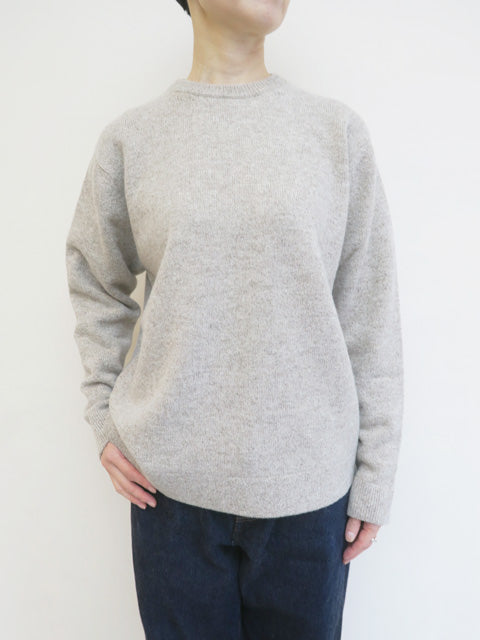 ナチュラルウール リブニット<br>クルーネック
