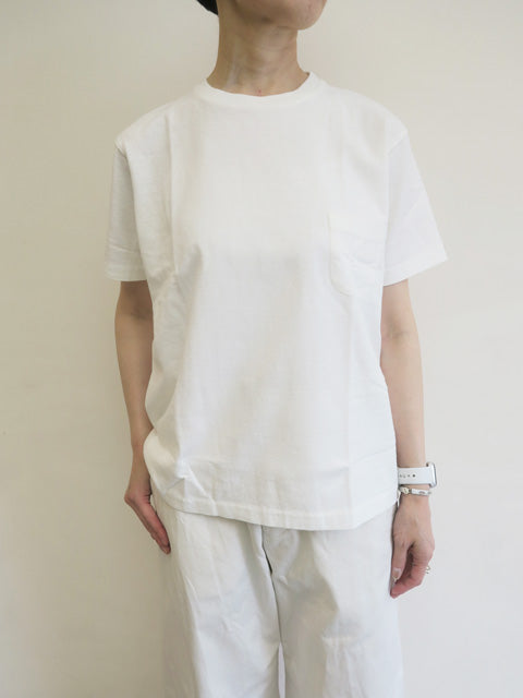 丸胴クルーネックポケット付きTシャツ