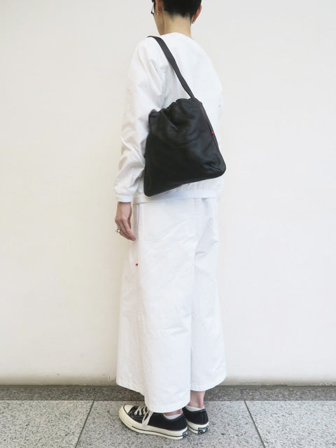 レザーショルダー<br>ギャザーバッグ