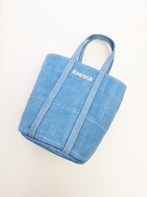 デニム ラウンドバッグ M