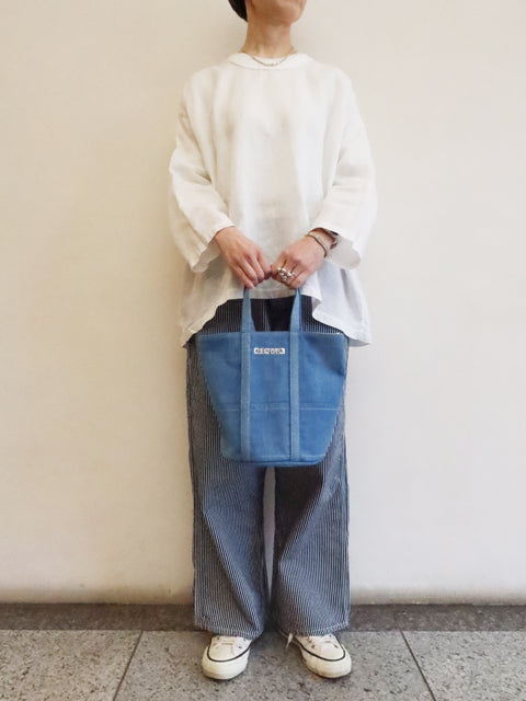 デニム ラウンドバッグ M