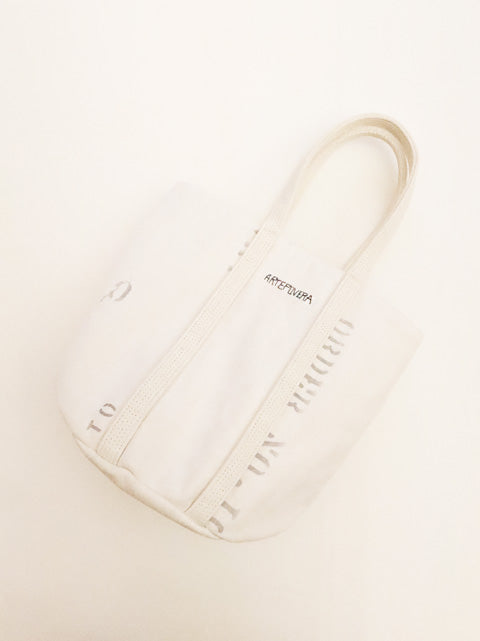 フランス USED シーツ MIX<br>RE-ステンシルラウンドBAG