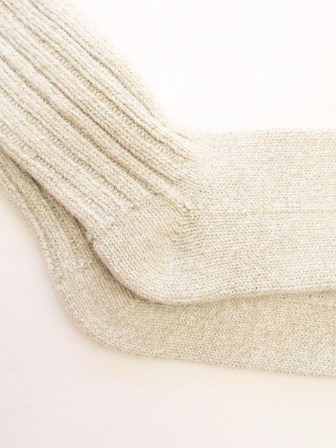 Cotton Silk<br>Ribbed Socks