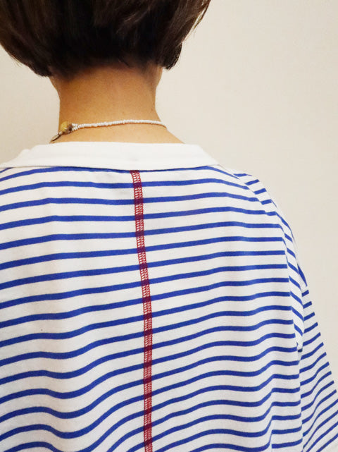 5分袖ボーダーTシャツ