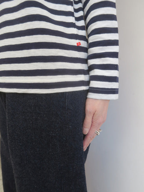 天竺ボーダー 長袖Tシャツ