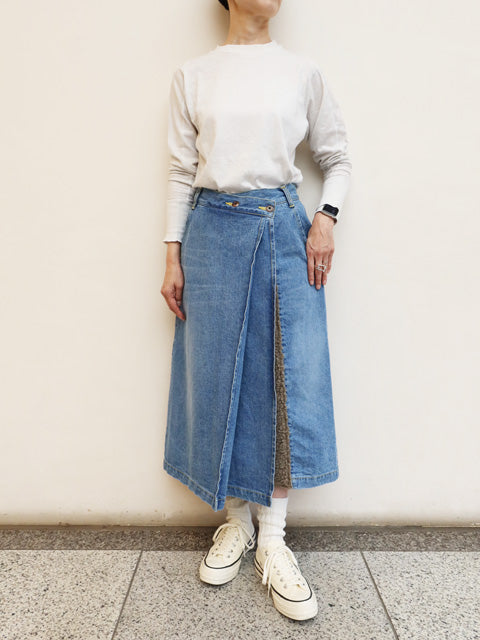 ボアデニムスカート
