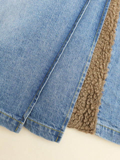 ボアデニムスカート