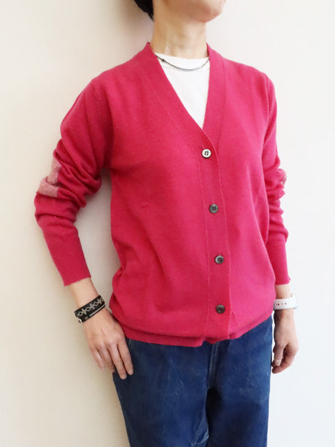 ELBOW PATCH<br>V NECK CARDIGAN