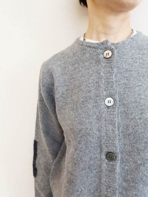 ELBOW PATCH<br>ROUND CARDIGAN
