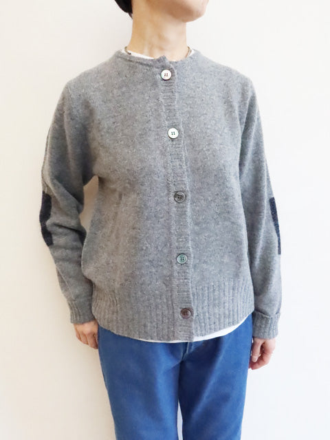 ELBOW PATCH<br>ROUND CARDIGAN
