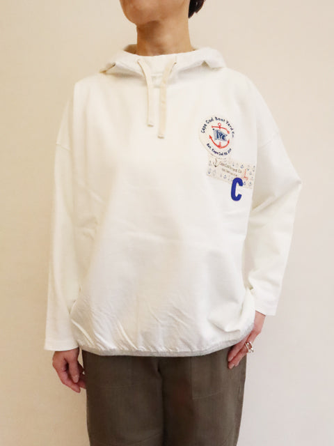 裾ギャザーパーカ