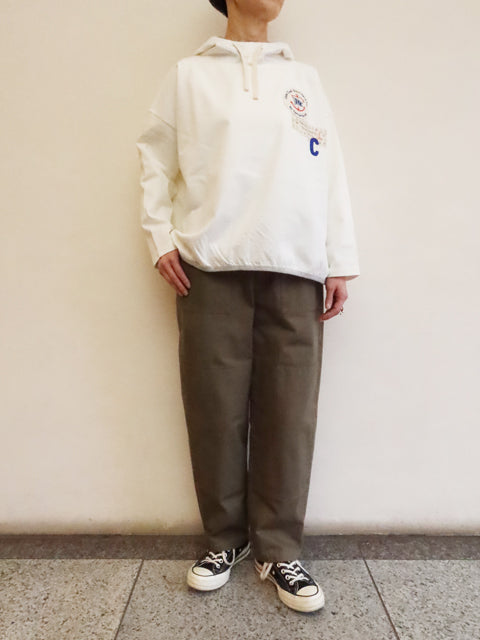 裾ギャザーパーカ