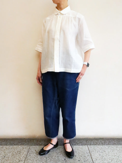 ナチュラルリネン マーガレットブラウス