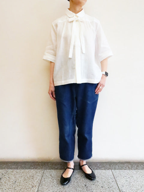 ナチュラルリネン マーガレットブラウス
