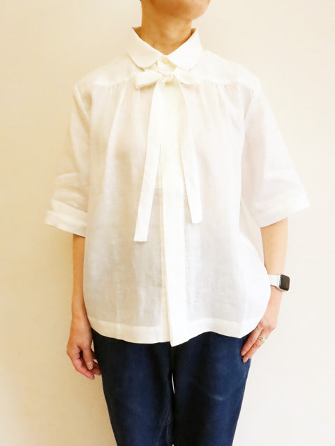 ナチュラルリネン マーガレットブラウス