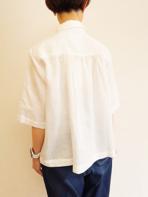 ナチュラルリネン マーガレットブラウス