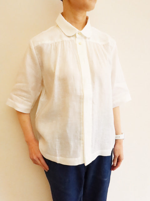 ナチュラルリネン マーガレットブラウス
