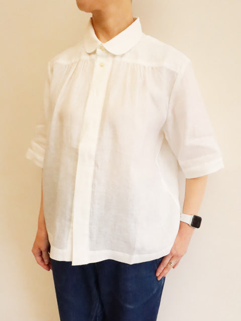 ナチュラルリネン マーガレットブラウス