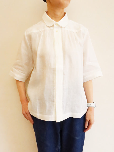 ナチュラルリネン マーガレットブラウス