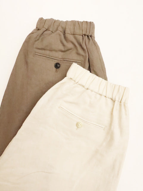 ソリッドリネン ヴォヤージュパンツ