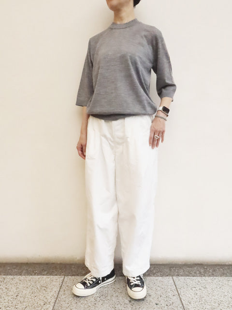 6分袖プルオーバーセーター