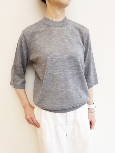 6分袖プルオーバーセーター