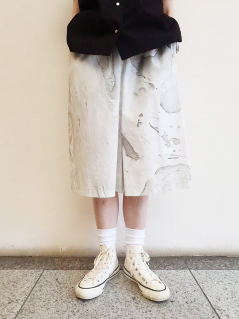 marble print culotte PT