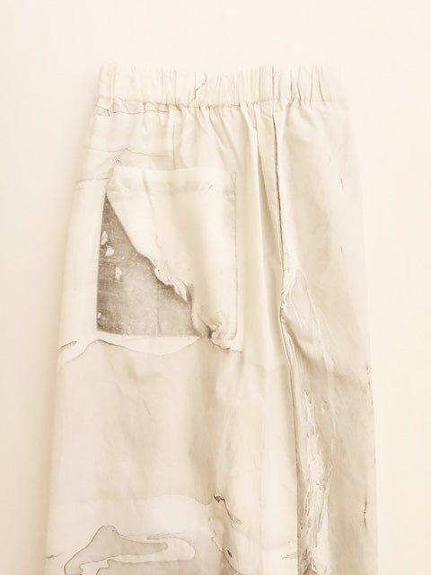 marble print culotte PT