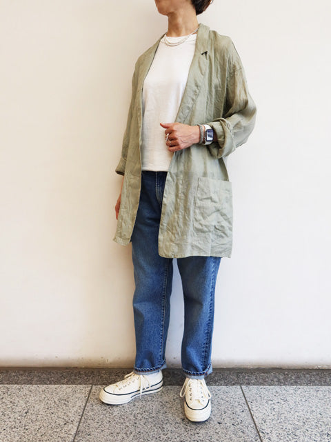 linen wide shirt JK