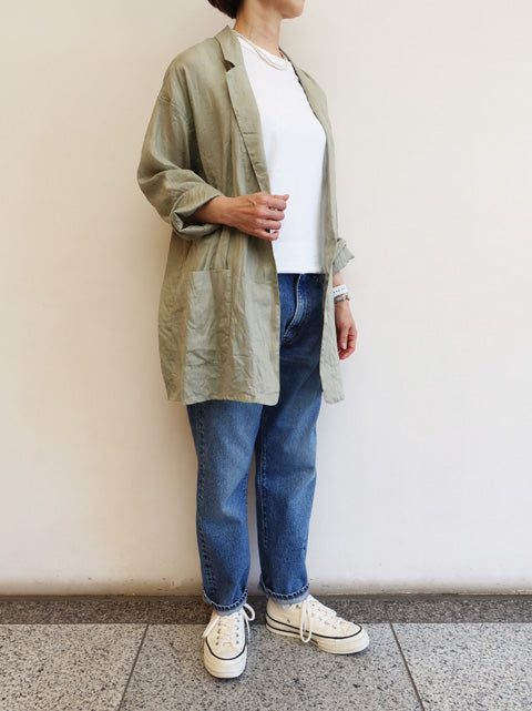linen wide shirt JK