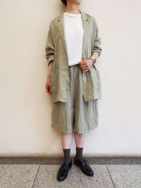 linen wide shirt JK