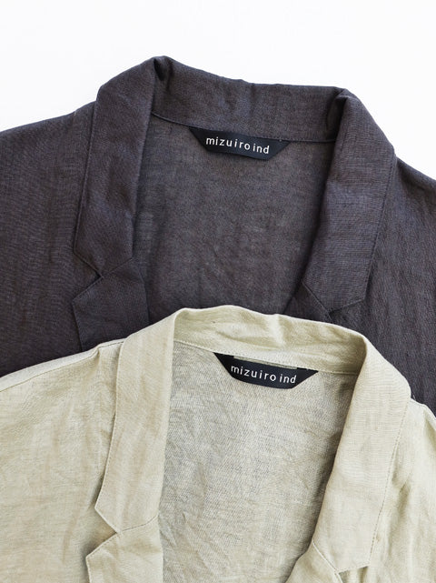 linen wide shirt JK