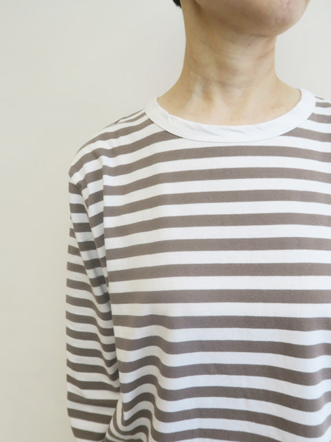 ワイドベーシック<br>ボーダー長袖Tシャツ