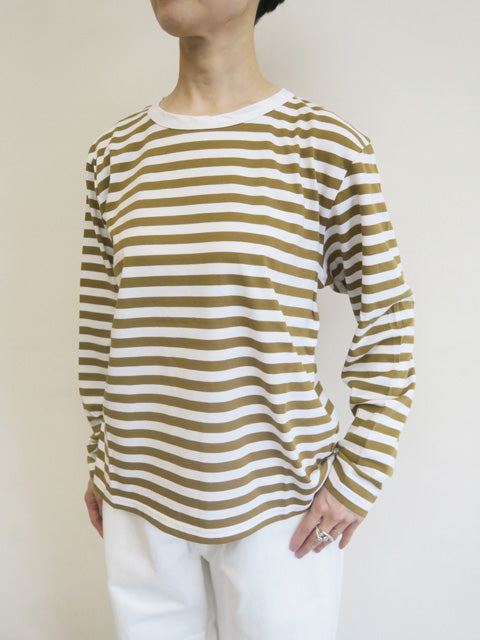 ワイドベーシック<br>ボーダー長袖Tシャツ