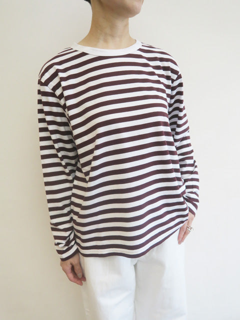 ワイドベーシック<br>ボーダー長袖Tシャツ